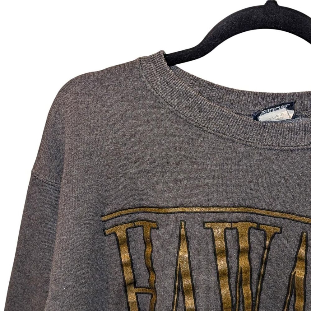 Vintage University of Hawaii Leeward Sweatshirt Jansport Gray College L USA Made - Picture 3 of 9